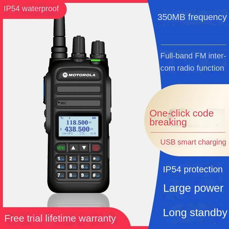 Custodian egg Reductor Motorola walkie-talkie dual-frequency waterproof UV high-power construction  site digital aviation high frequency 350 mega outdoor maritime | Shopee  Philippines