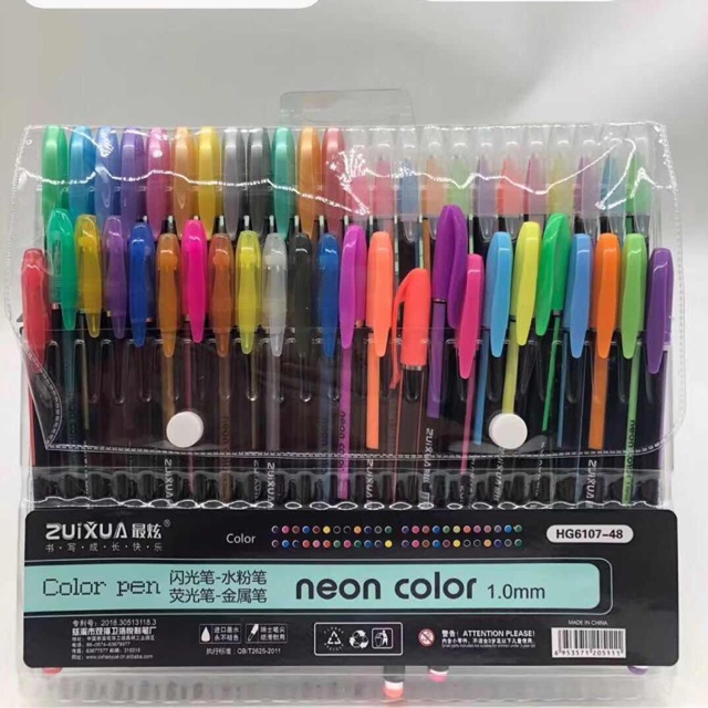 48 pcs. Zuixua Neon Color Pens (Metallic, Pastel, Highlighter and ...