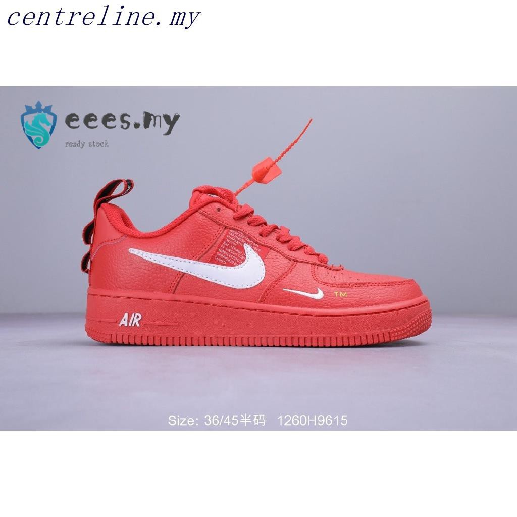 air force 1 mens red and white