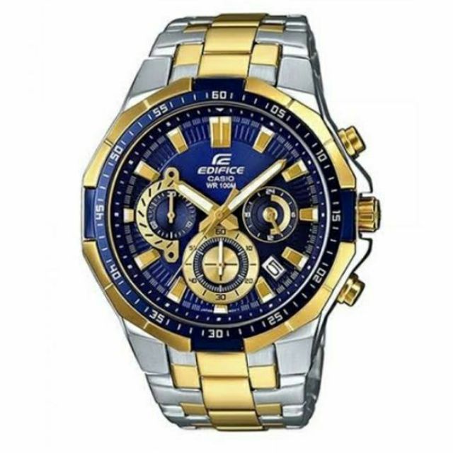 casio edifice silver and gold
