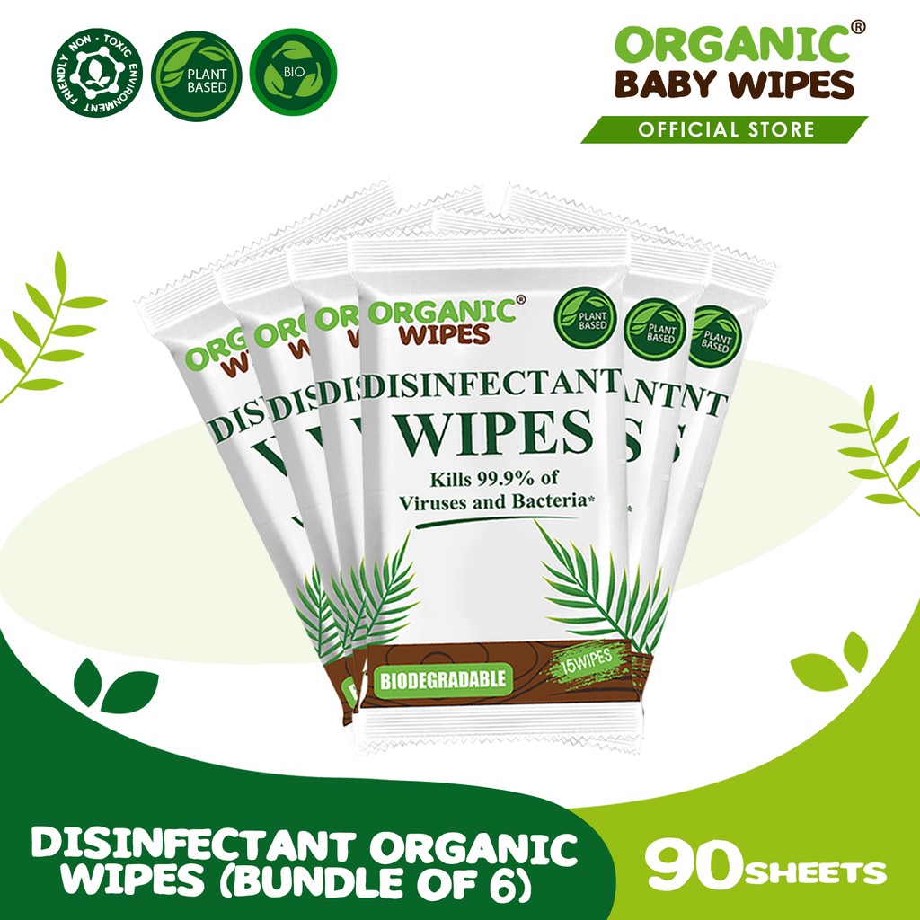 Organic Wipes Disinfectant Wipes Bundle of 6 Shopee Philippines
