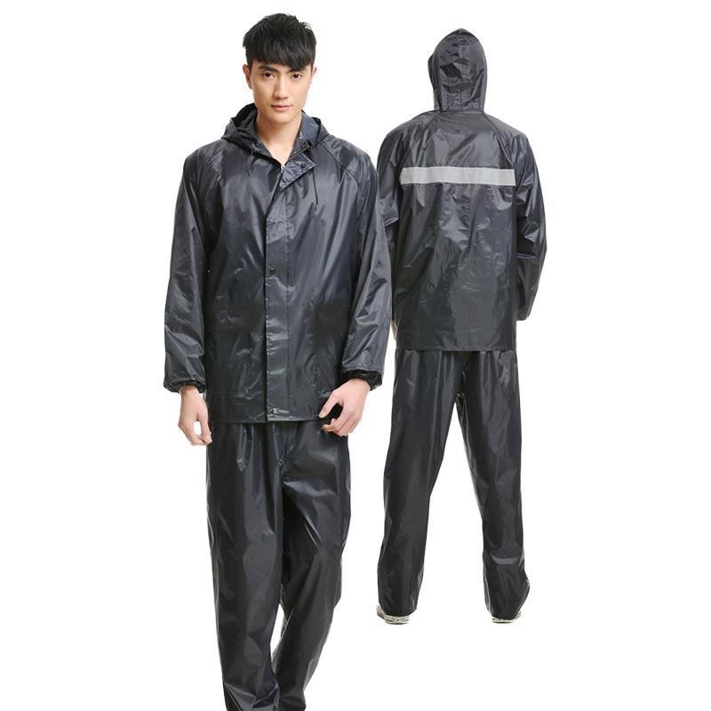 HANMENGXUAN Rain Suits for Men Waterproof Work Heavy Duty Rain Suit Rain Coats Rain Gear Jacket and Pants Rainwear