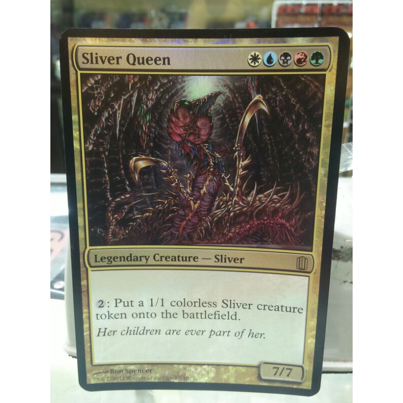 Magic The Gatheringmtg Card Sliver Queen Cmda Foil Oversized Card Shopee Philippines