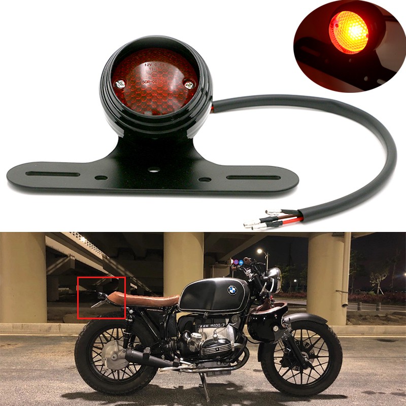 Universal Motorcycle 12V LED Retro Red Rear Brake Taillight Motorcycle