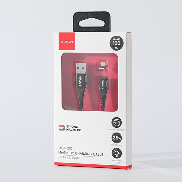 Vivan Mgm100 Micro Usb Magnetic Charger Cable Fast Charging 2.4a 1m  Official Warranty | Shopee Philippines
