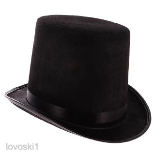 Black Top Hat Victorian Steampunk Magician Ringmaster Costume Props #4
