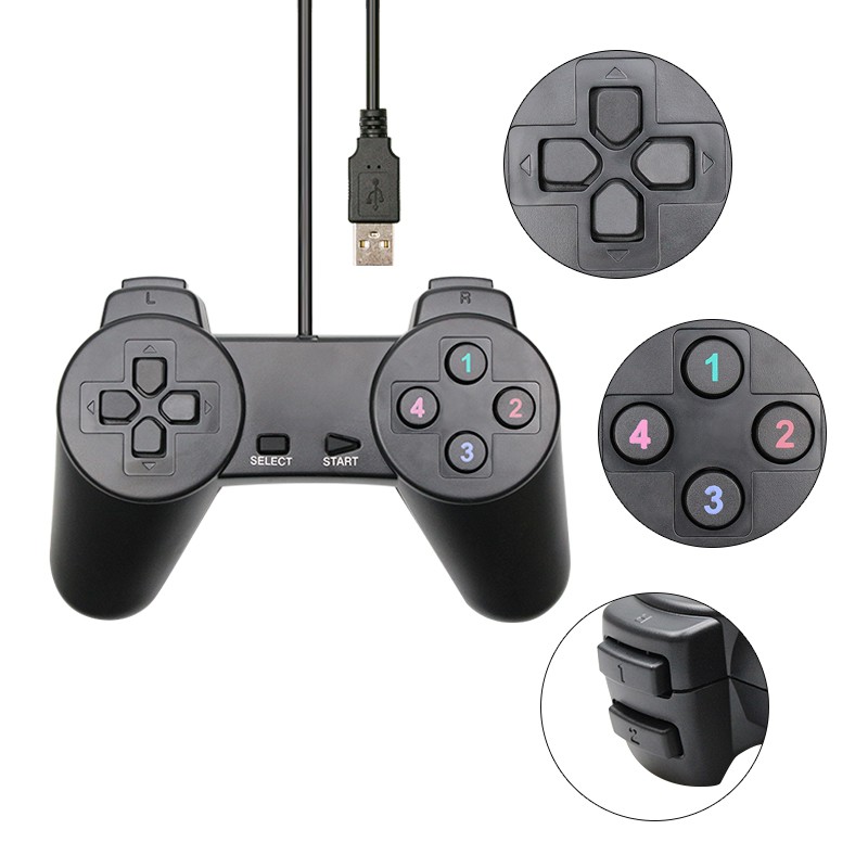 USB Game Handle PC Computer Compatible Handle Gaming Controller Gamepad