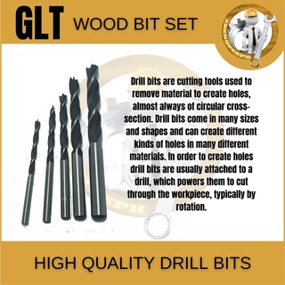 5Pcs Wood Drill Bit Set Glt Brand Bala Ng Barena | Shopee Philippines