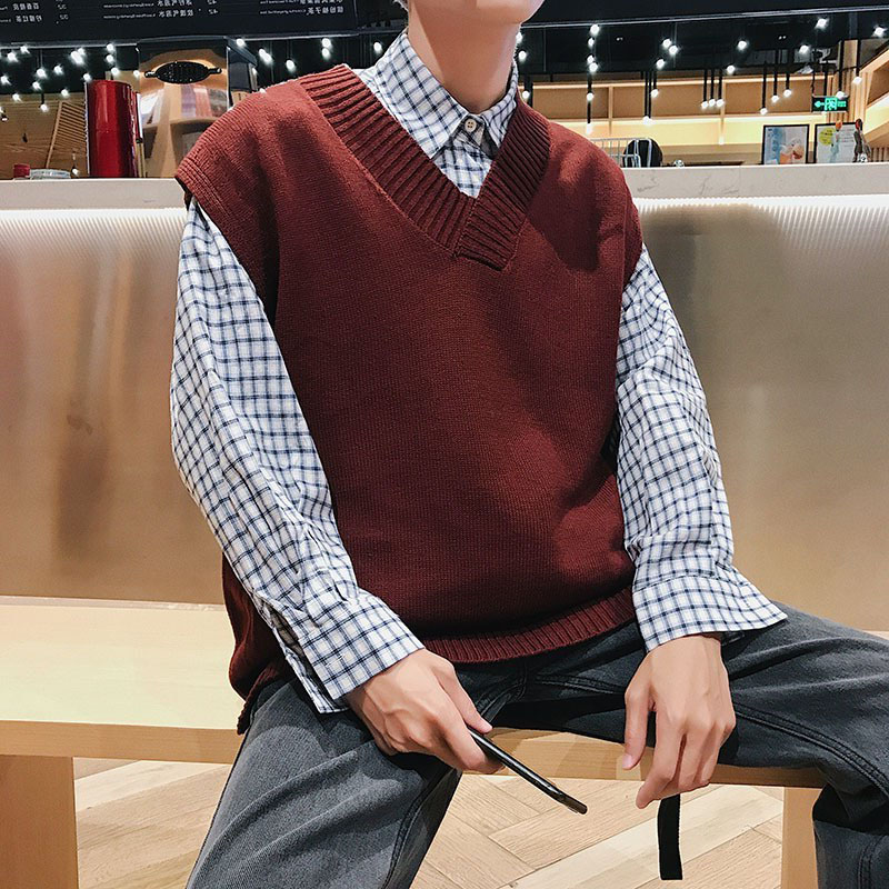 long sleeve polo with vest