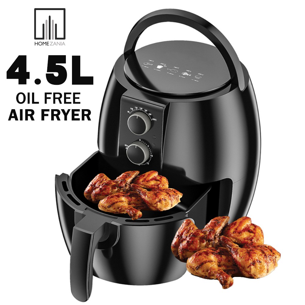 1350W Multifunction Oil Free Air Fryer 4.5 Liter High Capacity by Home