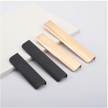 Aluminum alloy long cabinet handle Drawer handle closet Hidden Drawer pulls cabinet door knob furniture handle