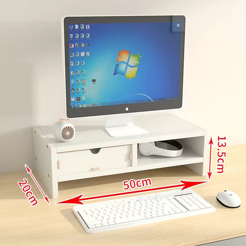 Computer Monitor Screen Increased Rack Monitor Stand Elevated Rack