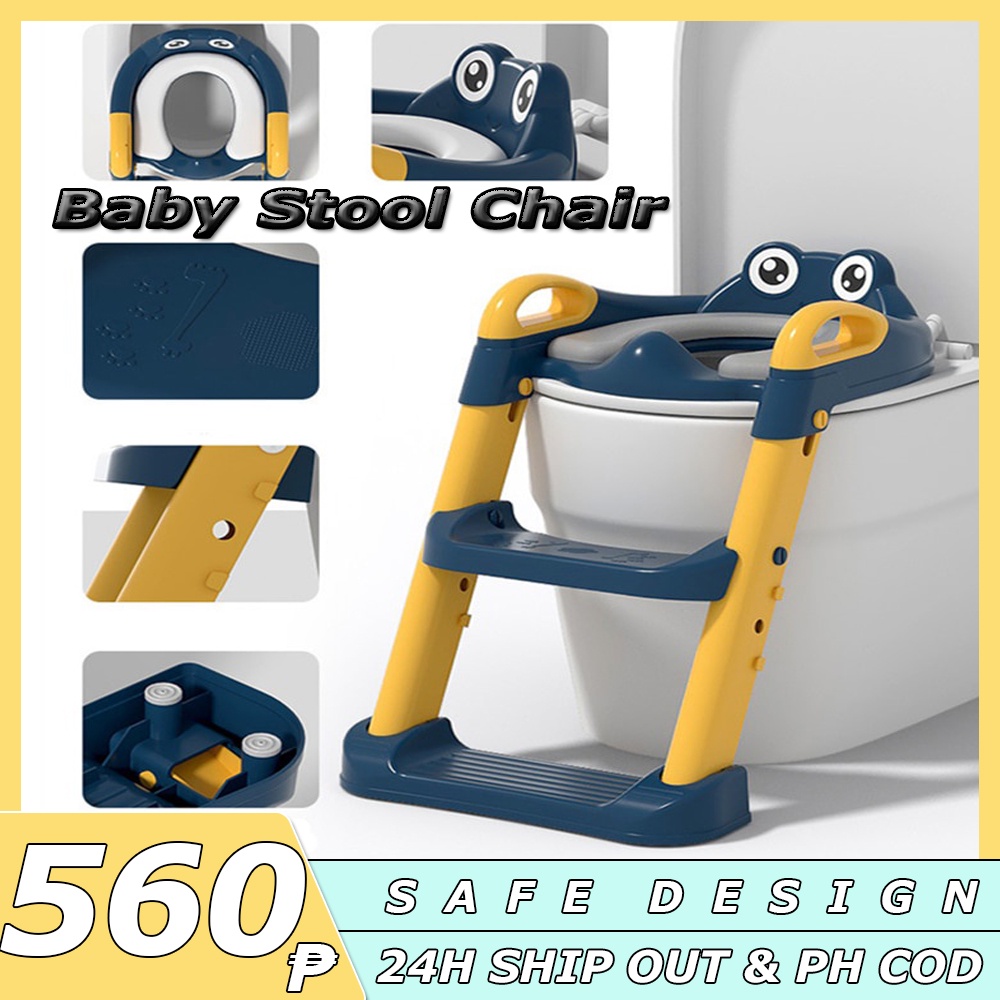 Foldable Baby Toilet Seat Kids Toilet With Adjustable Ladder Child