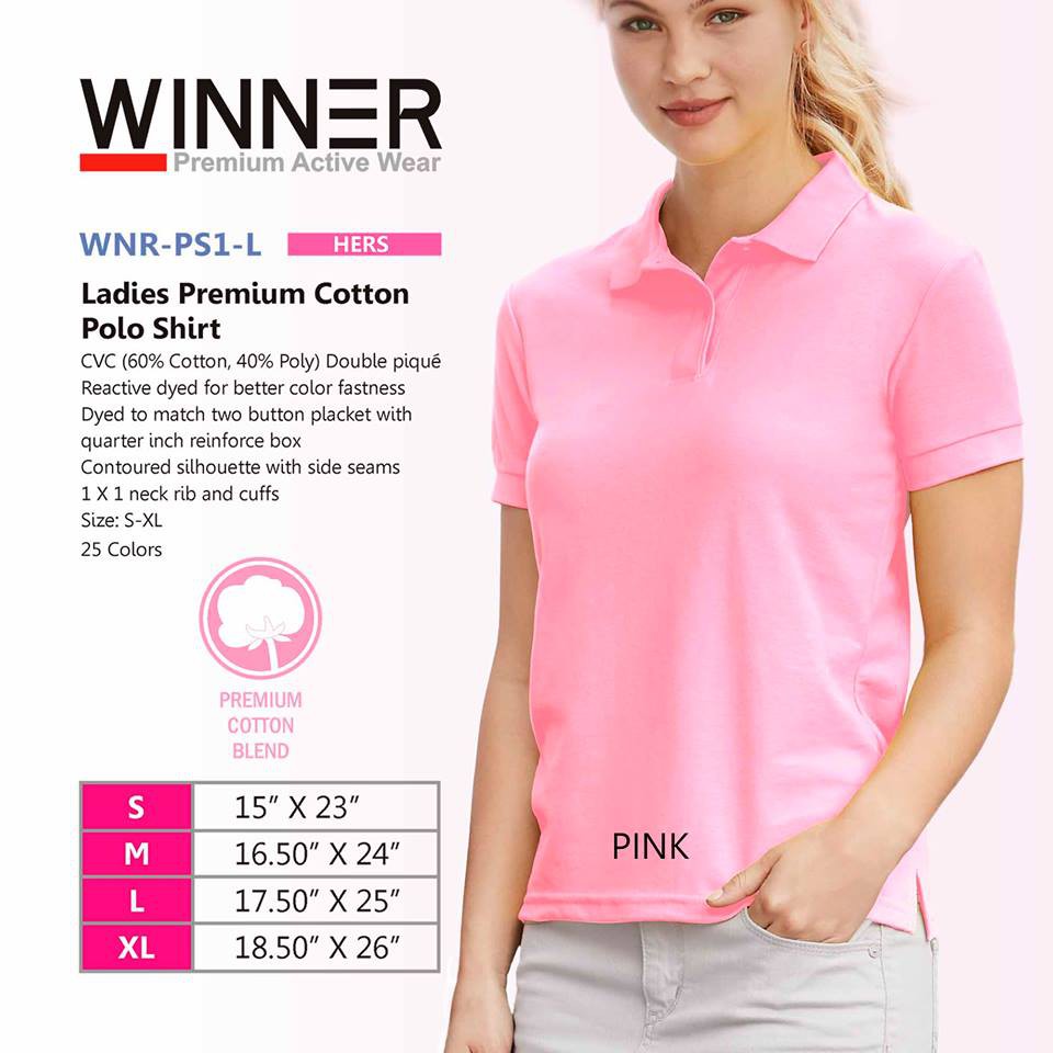 ladies pink polo shirt