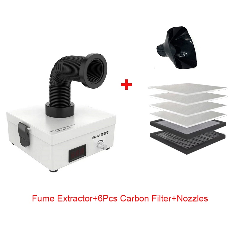 2UUL Fume Extractor Desktop Soldering Smoke Purifier 3 Layer Filter