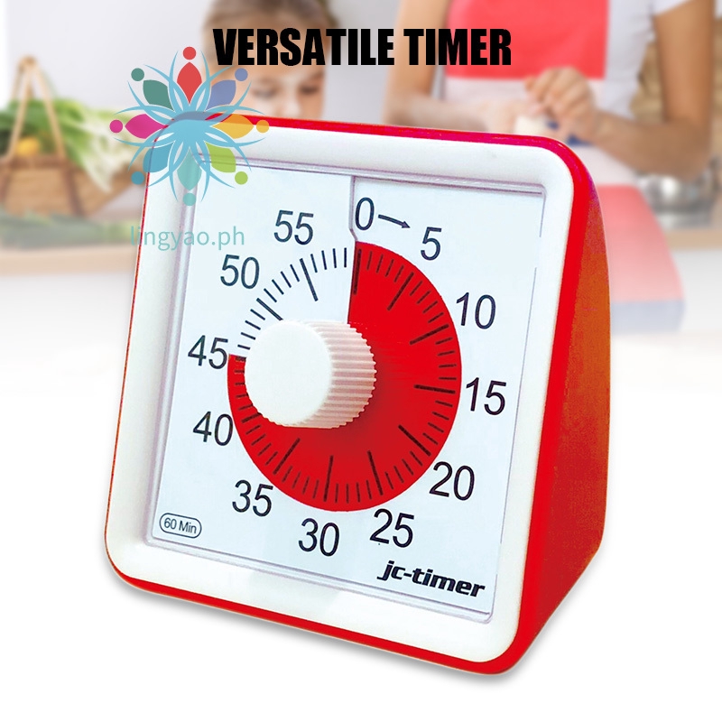 1 Pcs 60 Minutes Visual Analog Timer Silent Countdown Clock Time