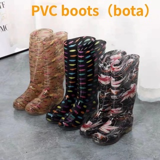 New Ladies high top rainy season rain boots（bota）