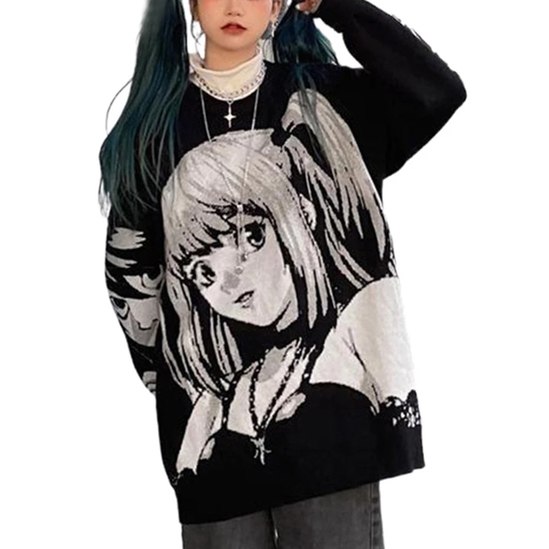 ANIME Streetwear Sweater NOXEXIT DEATHNOTE MISA MISA Amane Emo KNIT ...