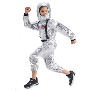 COD 2021 Boys New NASA Silver Spaceman Jumpsuit Astronaut Costume For ...
