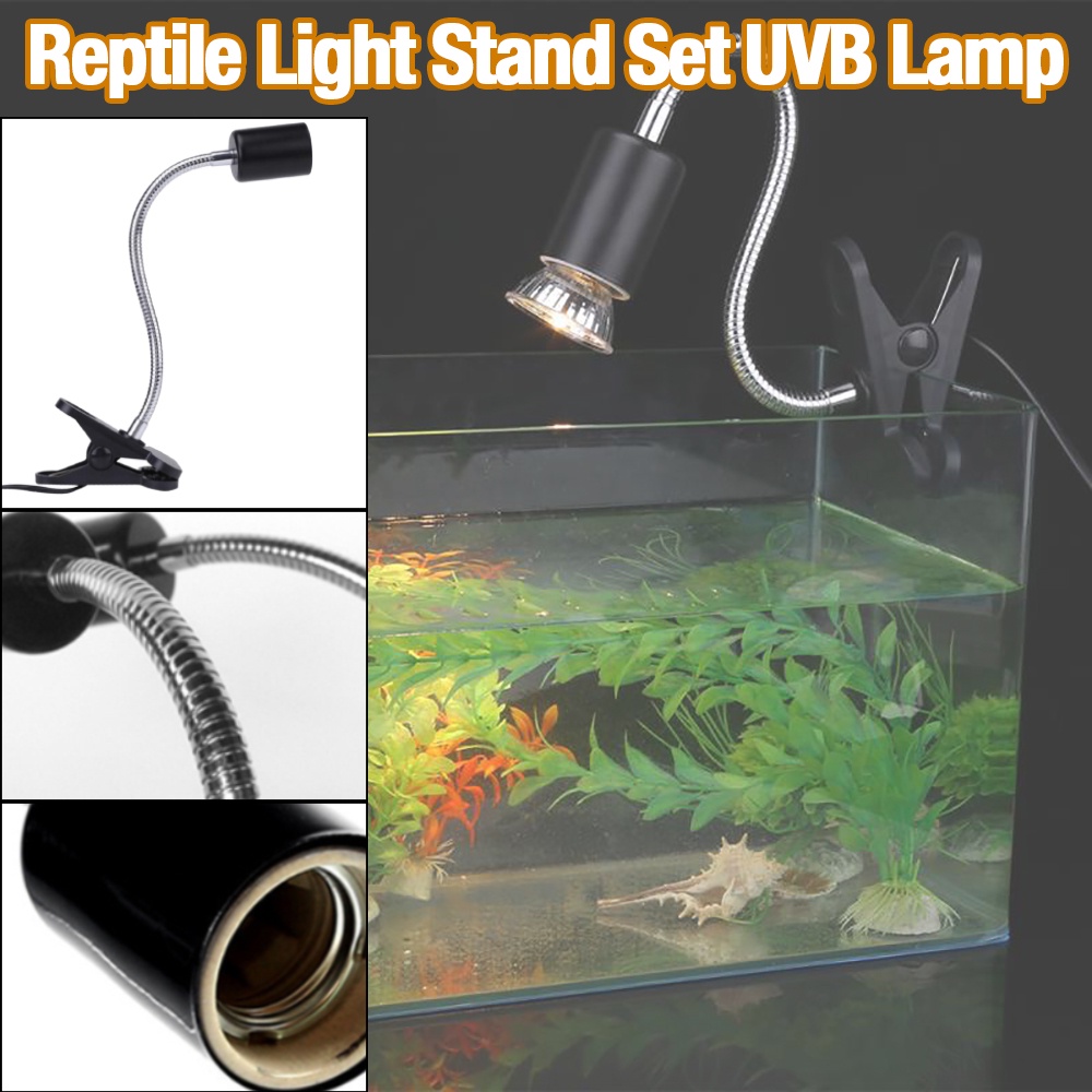 Reptile Light Stand Set UVB Lamp Clip On Lamp Holder Turtle Tortoise Basking Lamp Reptile