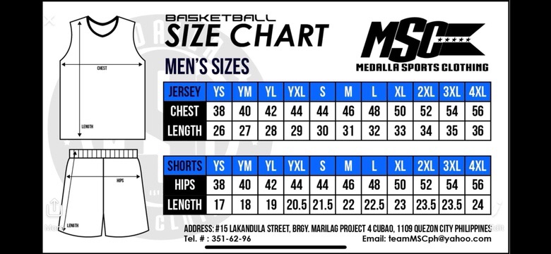 nba jersey size chart