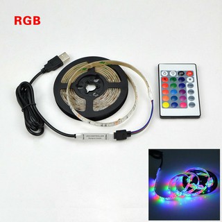 USB RGB SMD2835 LED Strip 1m 2m 3m 4m 5m with 24 key remote controller tv led light non waterproof #9