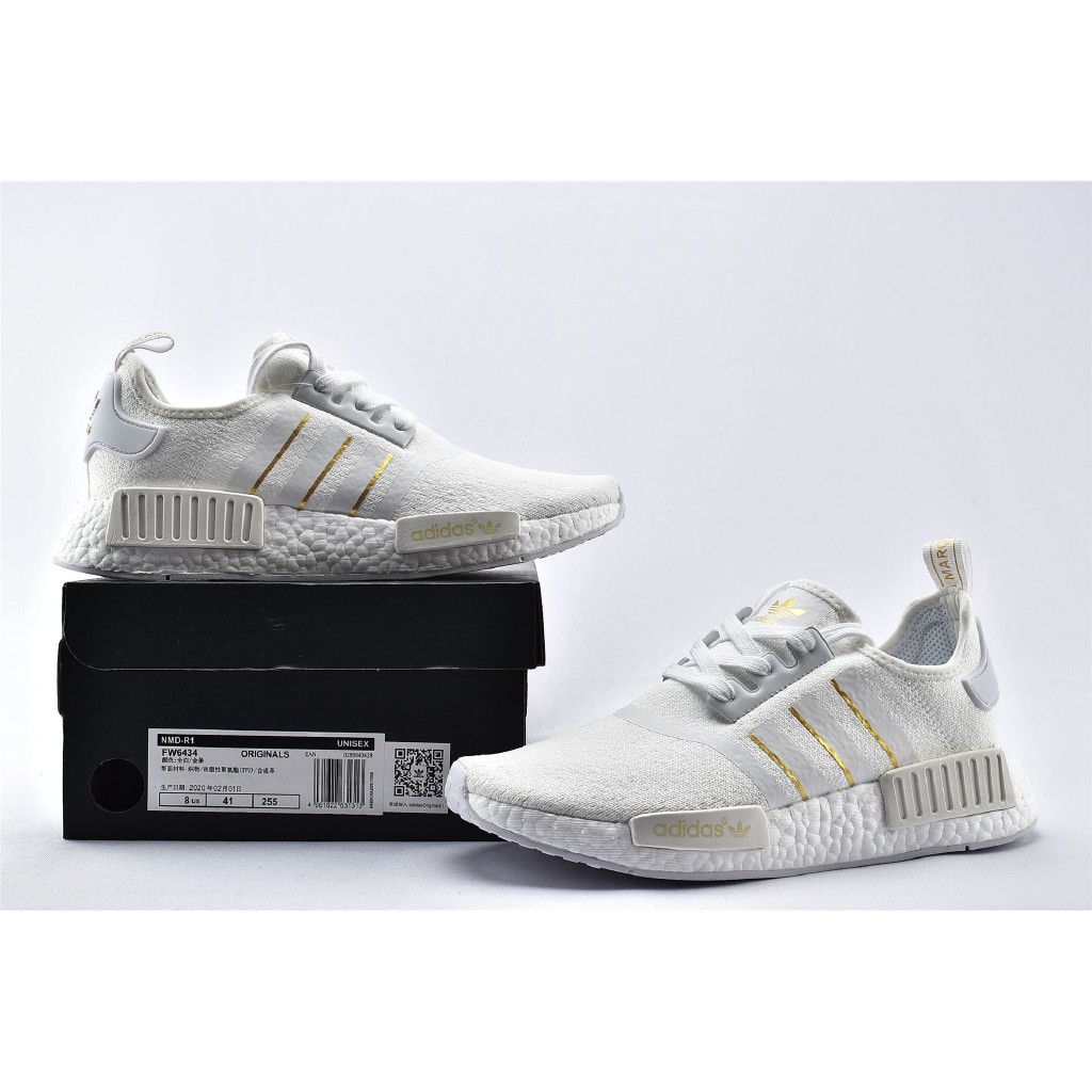 COD Original Shoes Men and Women Sports Shoes Adidas NMD Boost White Glod  Running Shoes Jo | Shopee Philippines