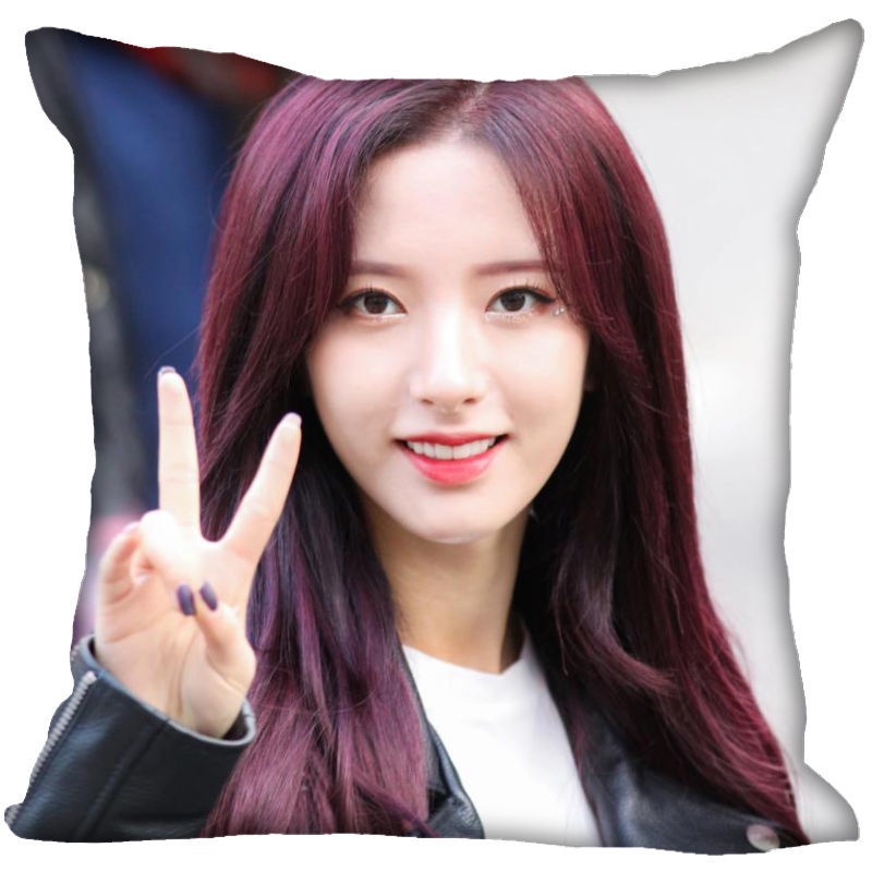 Custom KPOP WJSN Bona Pillow Cover Bedroom Home Office Decorative Pillowcase Square Zipper Pillow Cases Satin Soft No Fade 0519