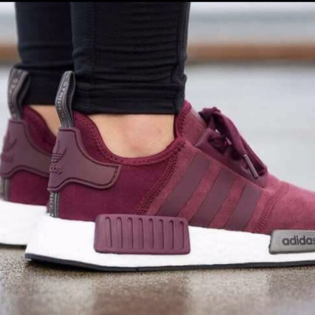 adidas nmd maroon velvet