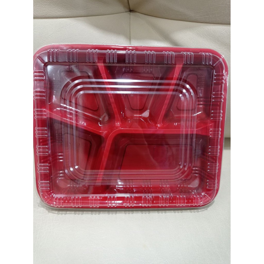 Disposable Bento Boxes 1 2 3 4 5 Compartments with Lid Packing Bento 1