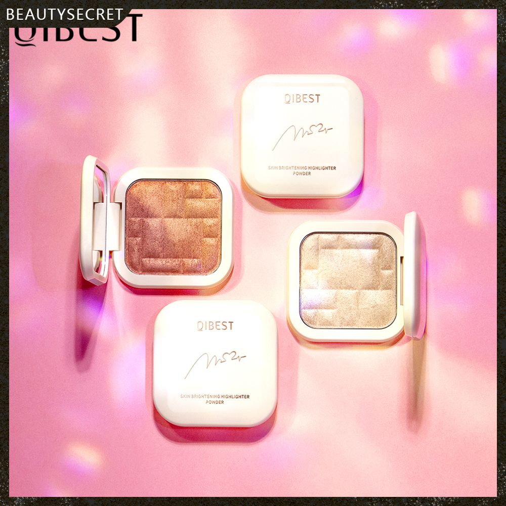 QIBEST Natural Nude Makeup High Gloss Brightening Mashed Potato Pressed ...