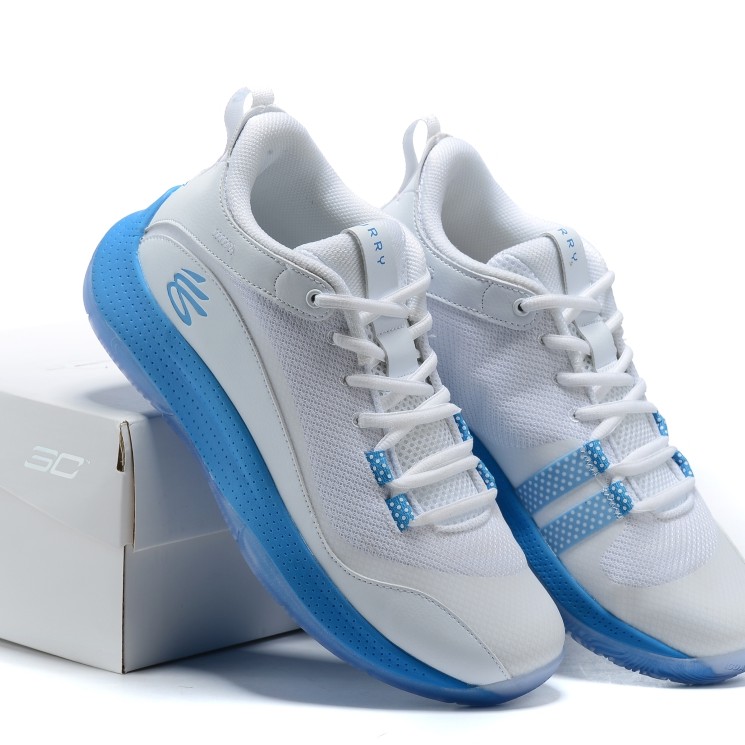 curry 8 blue and white