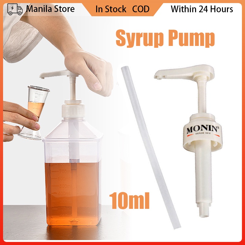 10ml Monin Syrup Pump Head Liquid Juice Dispenser Pump Oyster Sauce Pressure Nozzle Syrup Pump