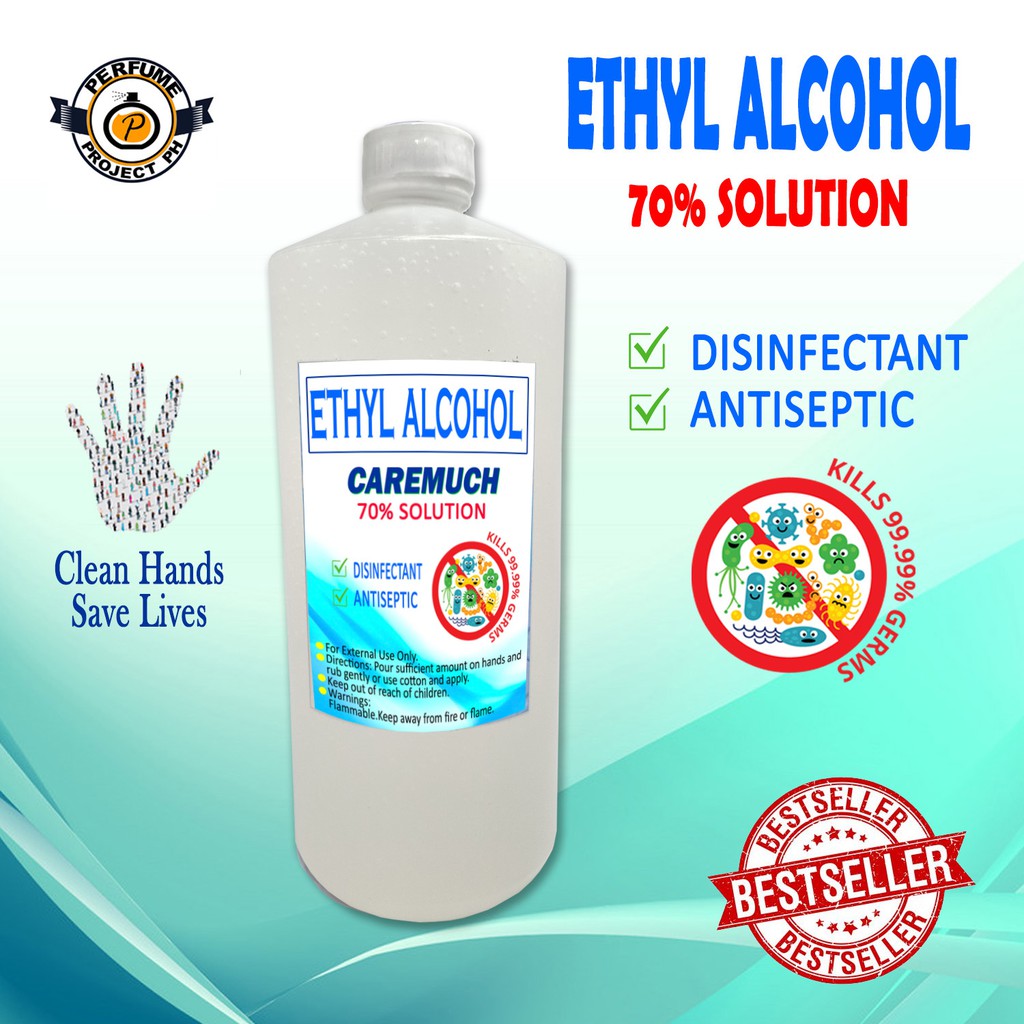 Caremuch Ethyl Alcohol 70 Solution Disinfectant Antiseptic In Liter