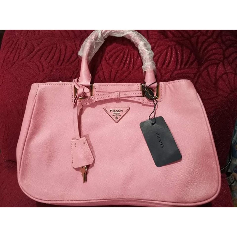 Prada Pink two way sling and handbag. | Shopee Philippines