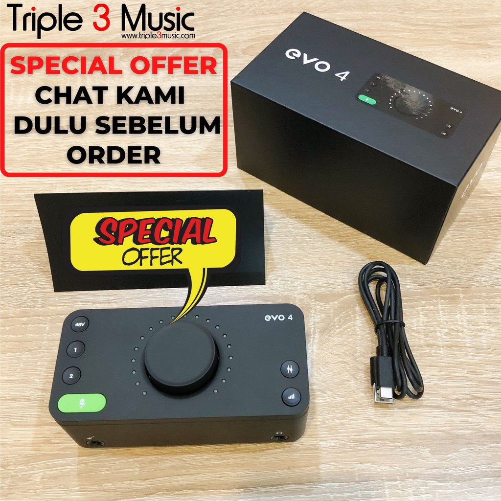Audient Evo 4 Usb Original Interface Soundcard 2in 2out Triple3music Shopee Philippines