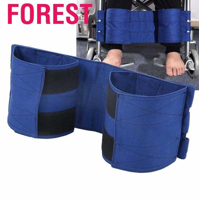 [Ready Stock] Wheelchair Footrest Non‑Slip Adjustable Leg Restraint Strap Seat Belt (Blue Average Size)