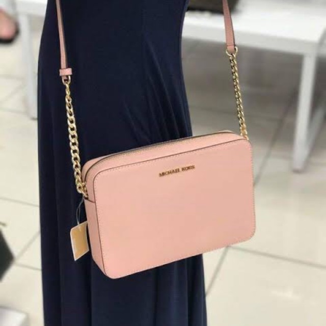 Michael kors jet set sling bag in pink | Shopee Philippines