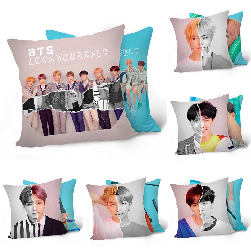 Kpop Bts Bangtan Boys Face Yourself Double Sides Cushion Cover Throw Pillow Us Shopee Philippines