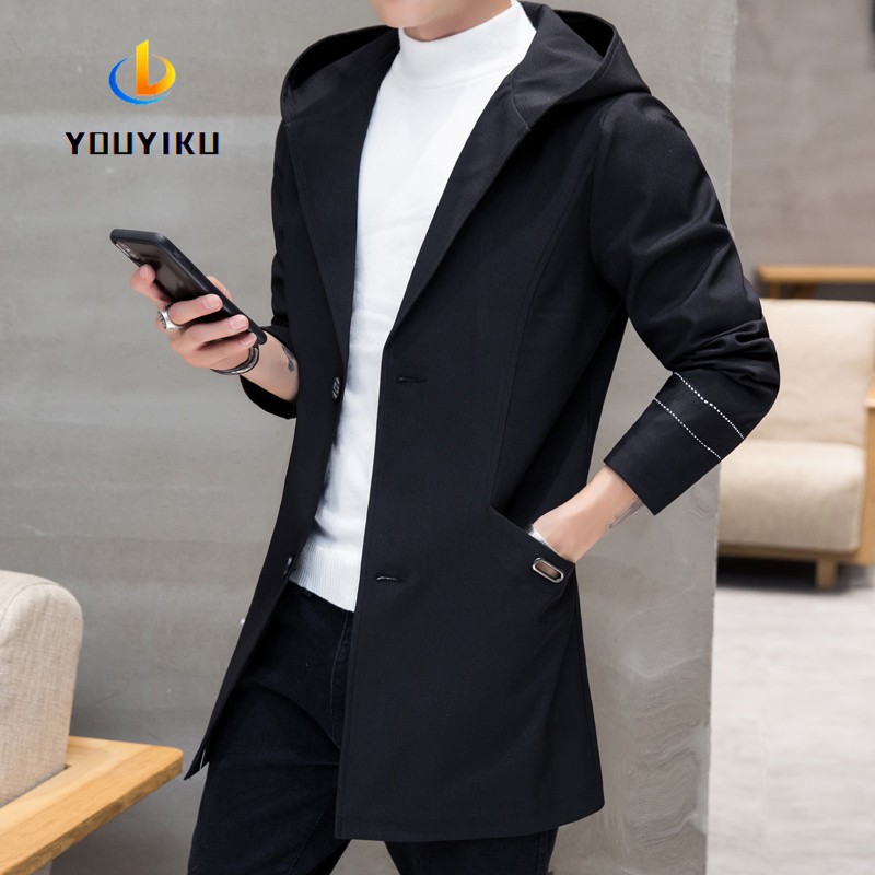 mens hooded blazer jacket