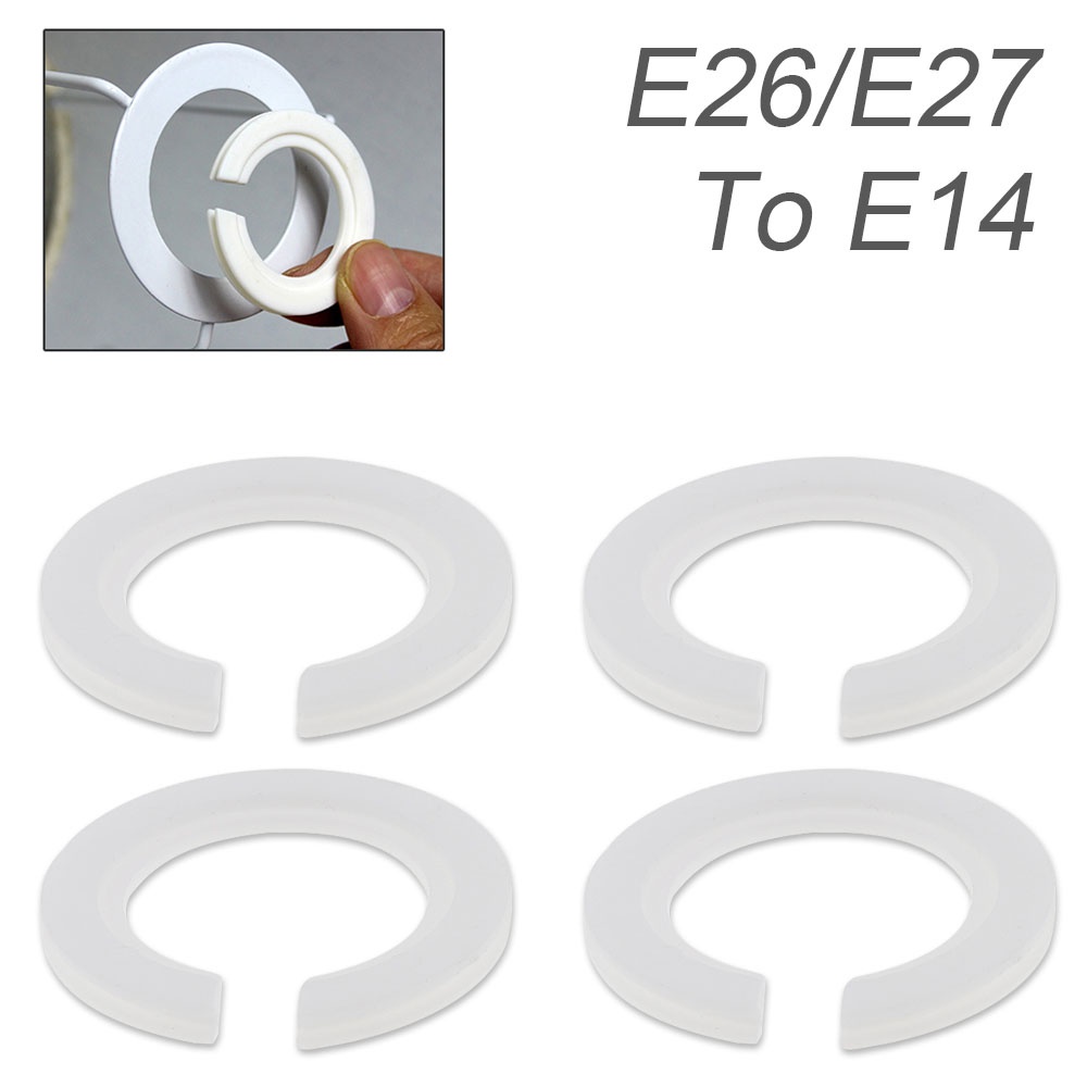 4pcs Lamp Shade Reducing Rings E26/E27 to E14 Lamp Holder Ring Adapter