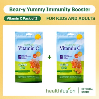 Health Fusion Vitamin C (30 Pectin Gummies) 2 Packs Immunity for Kids & Adults | Vegan & Gluten-Free