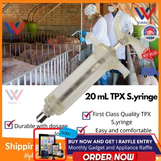 TPX Syringe 20ml - Viddavet Heavy Duty Veterinary Syringe 20 cc syringe pets livestock pig syringes