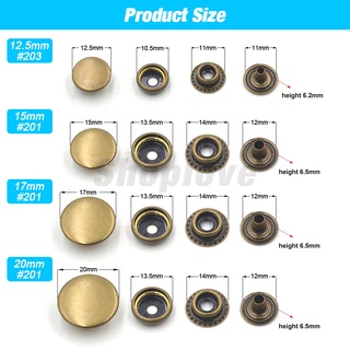 25-35sets 12.5/15/17/20mm Snaps Fasteners Buttons Dies Installation ...