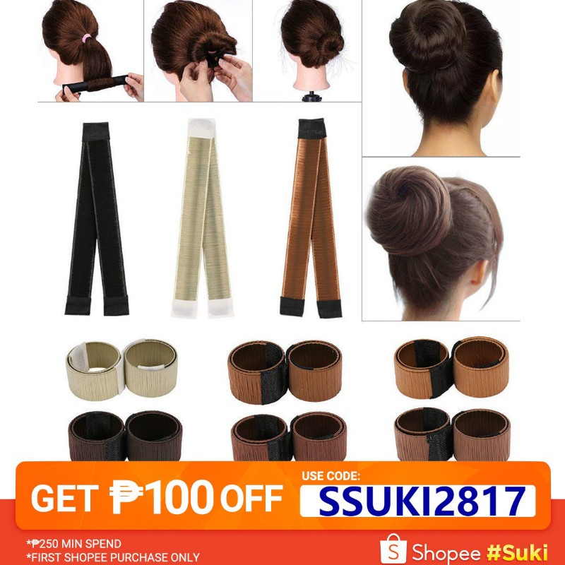 Diy Hair Bun Snap Styling Band French Twist Curler Band