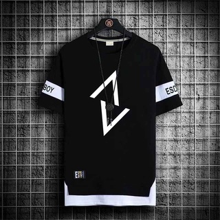 M-XXXL New Short Sleeve T-Shirt For Men Hip Hop Style Streetwear Fashion Loose Tops Round Neck Male Graphic Tees Casual Trend Oversize Shirt Color Black White Clothing #4