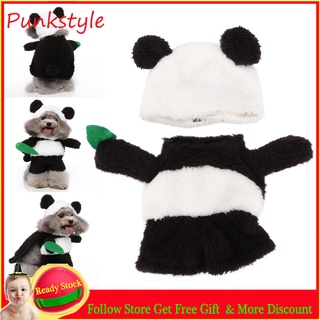 【HOT SALE】Punkstyle Panda Pet Soft Exquisite Design Dog Christmas with Cap for Small and Medium Sized Dogs Cute funny Dog Panda Costume Pet Coat Jacket Black Autumn Winter Apparel Hoodies Puupy Clothes French Bulldog
