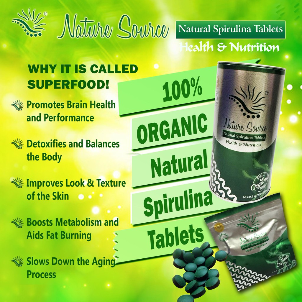 Authentic Nature Source Natural Spirulina 250s Shopee Philippines