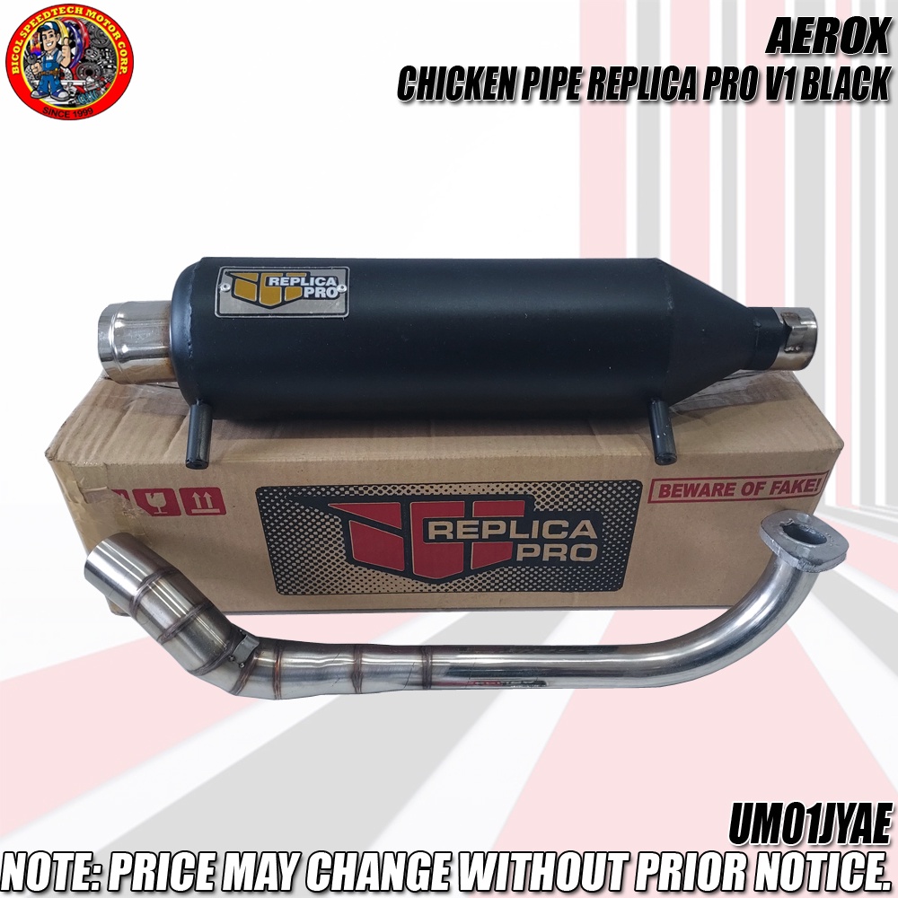 AEROX CHICKEN PIPE REPLICA PRO V1 BLACK (UM01JYAE) Shopee Philippines