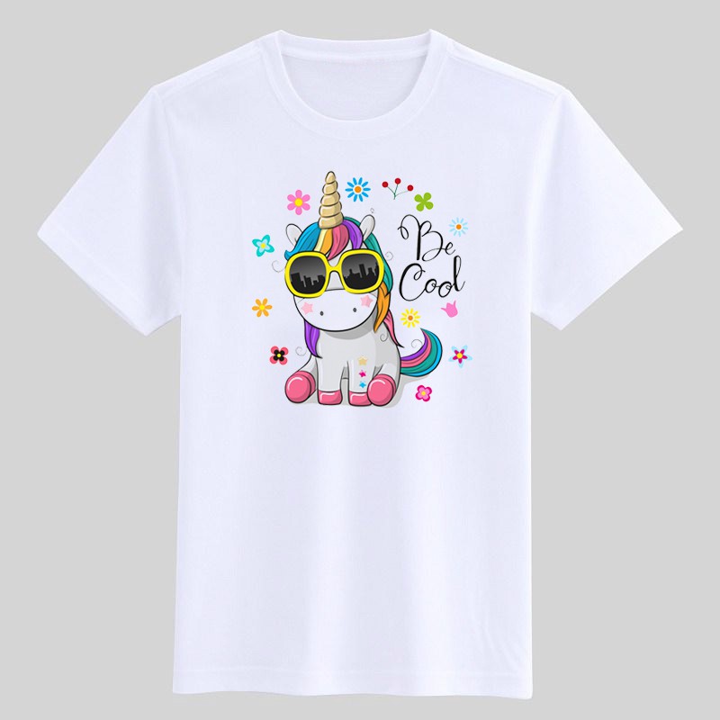 Cute Unicorn What Kids T-Shirt Childrens Short Sleeve Shirts Printed Boys Girls 